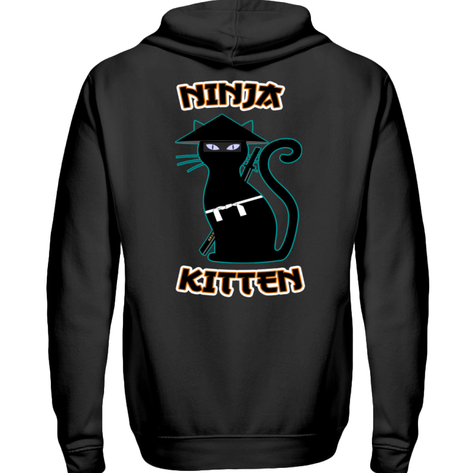 Ninja Katze | Herren Zip-Hoody