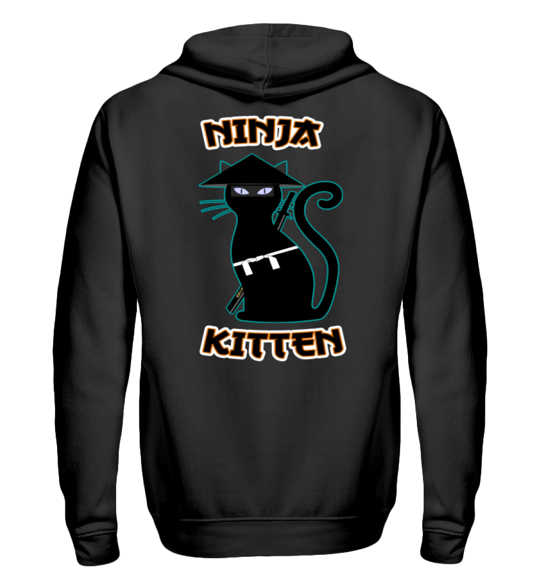 Ninja Katze | Herren Zip-Hoody