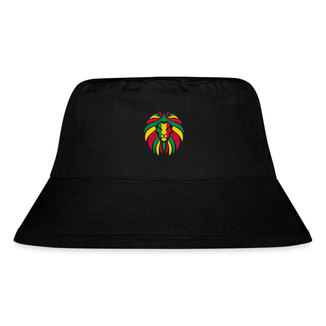 Reggae Fischerhut – Unisex Bucket Hat with Lion Design in Black, DE Produktion