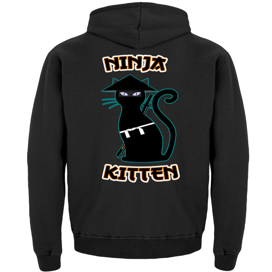 Kinder Kapuzenpullover | Ninja-Katze by Pixdesign