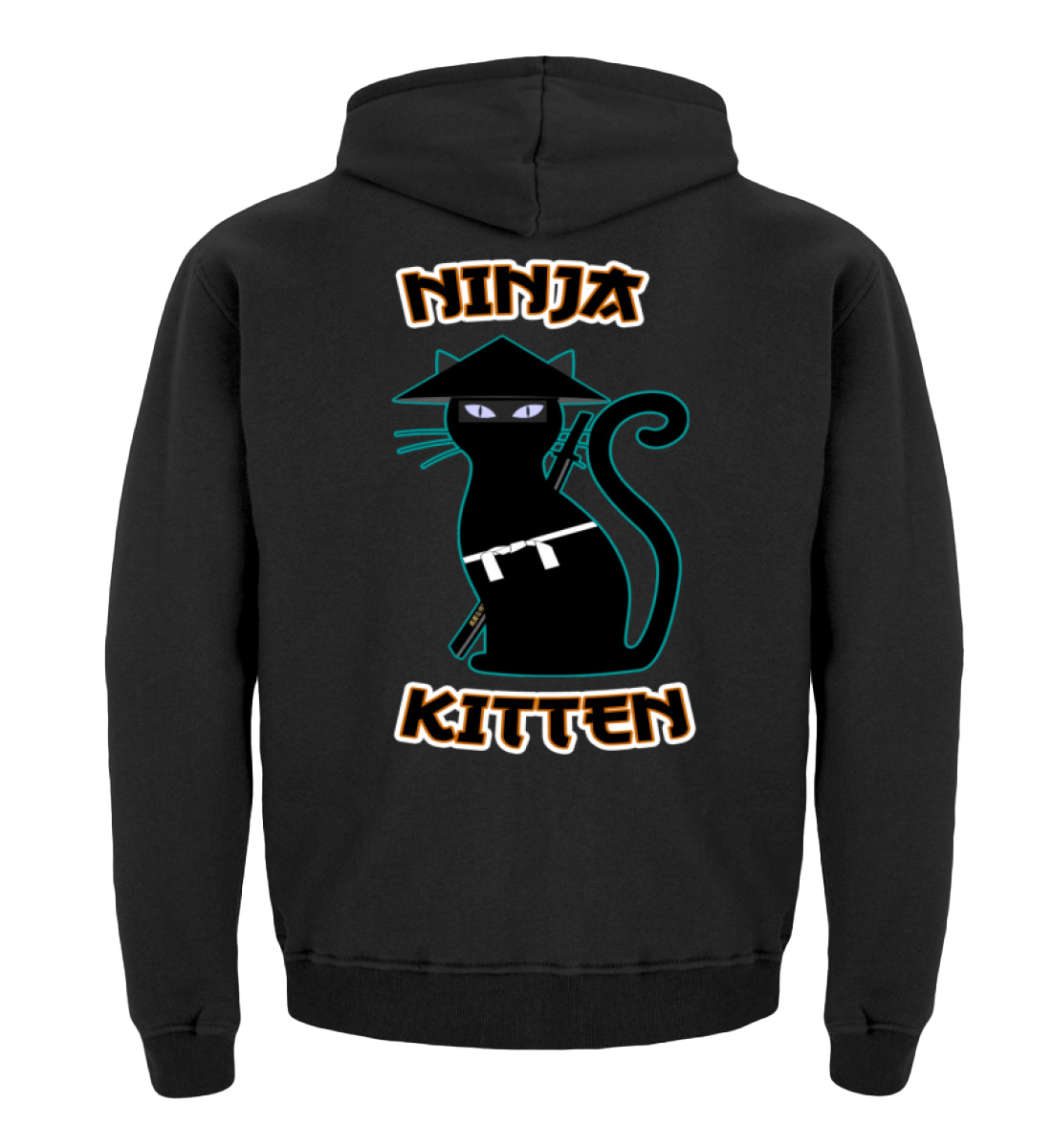 Kinder Kapuzenpullover | Ninja-Katze by Pixdesign