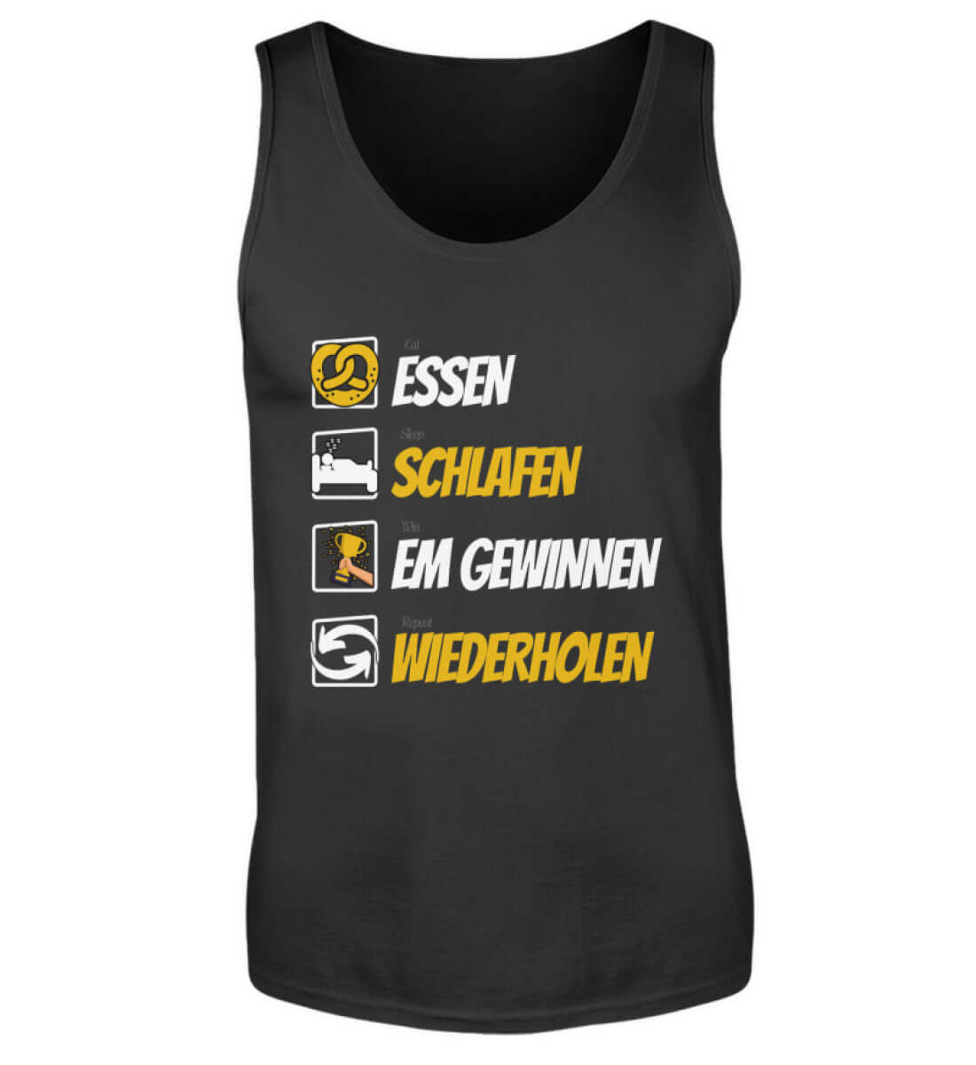 Bereite dich auf die EM 2024 vor und zeige deine Begeisterung für den Fußball mit diesem sportlich-eleganten Tank-Top, das sowohl Stil als auch Komfort für die sonnigen Tage des Sommers bietet. 