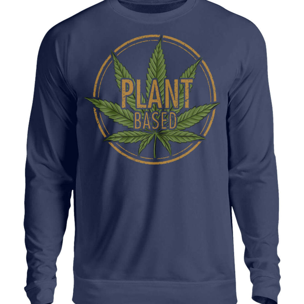 PLANT BASED | Herren Cannabis Pullover Navy