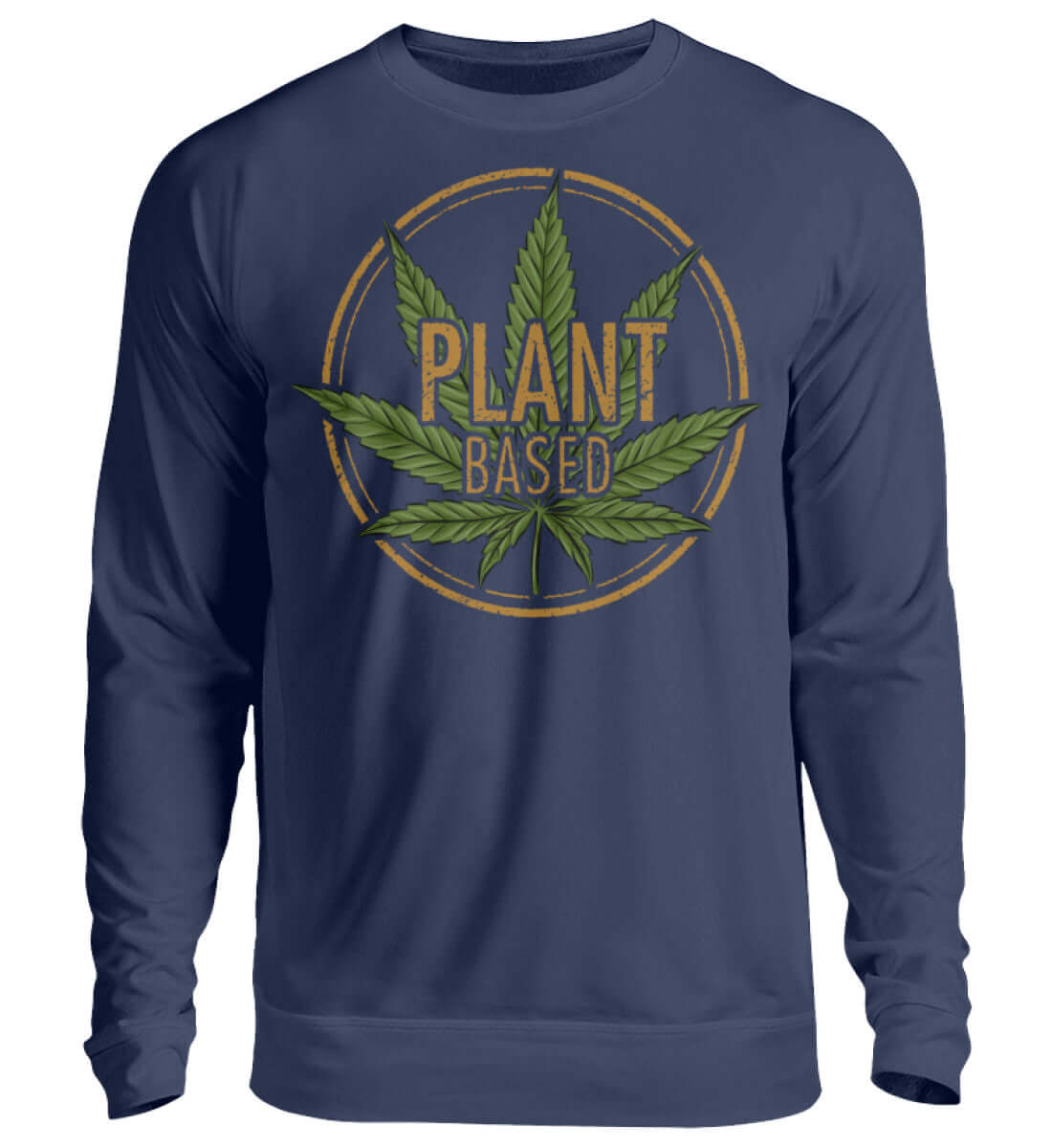 PLANT BASED | Herren Cannabis Pullover Navy