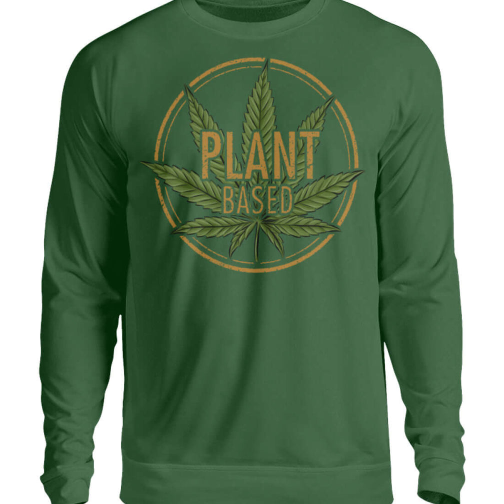 PLANT BASED | Herren Cannabis Pullover Grün