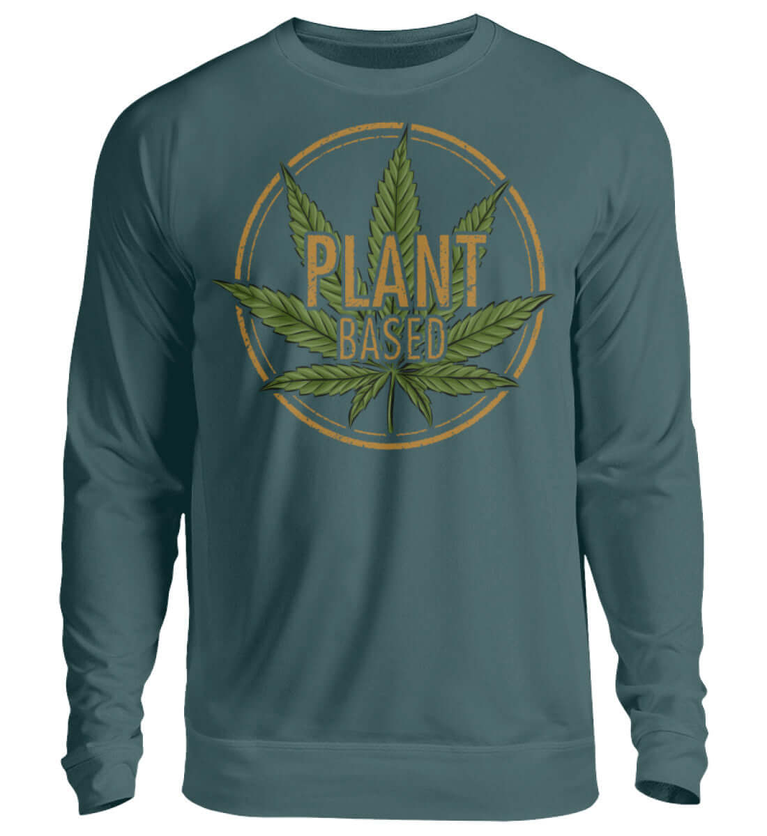 PLANT BASED | Herren Cannabis Pullover Hellblau