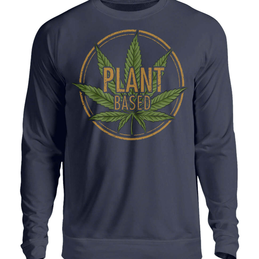 PLANT BASED | Herren Cannabis Pullover Navy