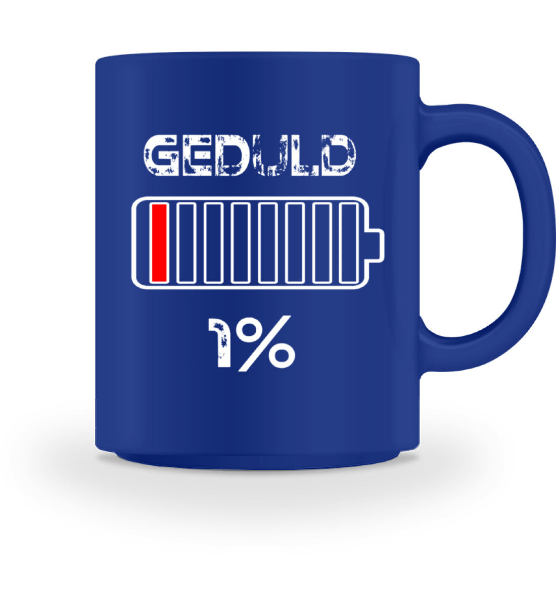 Geduld 1% Akku | Kaffeetasse