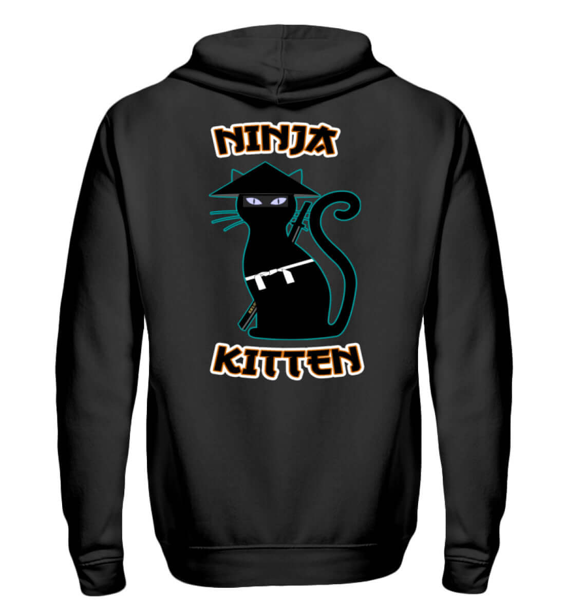 Ninja Katze | Herren Zip-Hoody