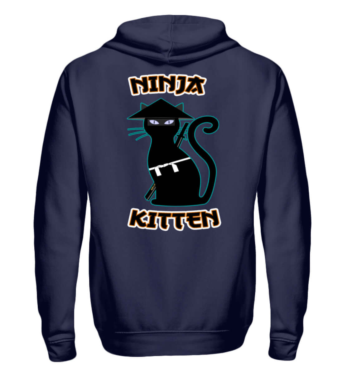 Ninja Katze | Herren Zip-Hoody