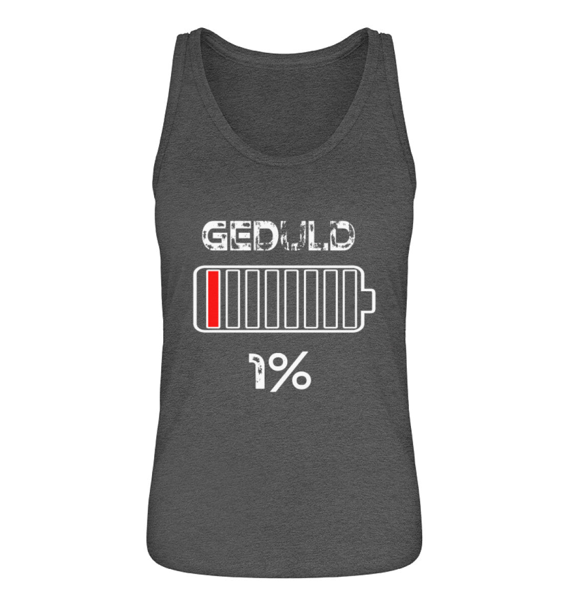 Geduld 1% Akku Lustiger Spruch  - Damen Premium Organic Tanktop ST/ST - Pixdesign Onlineshop - Damen Organic Premium Tanktop