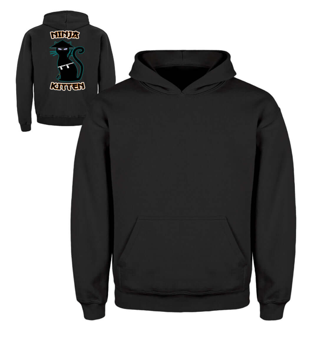 Kinder Kapuzenpullover | Ninja-Katze by Pixdesign