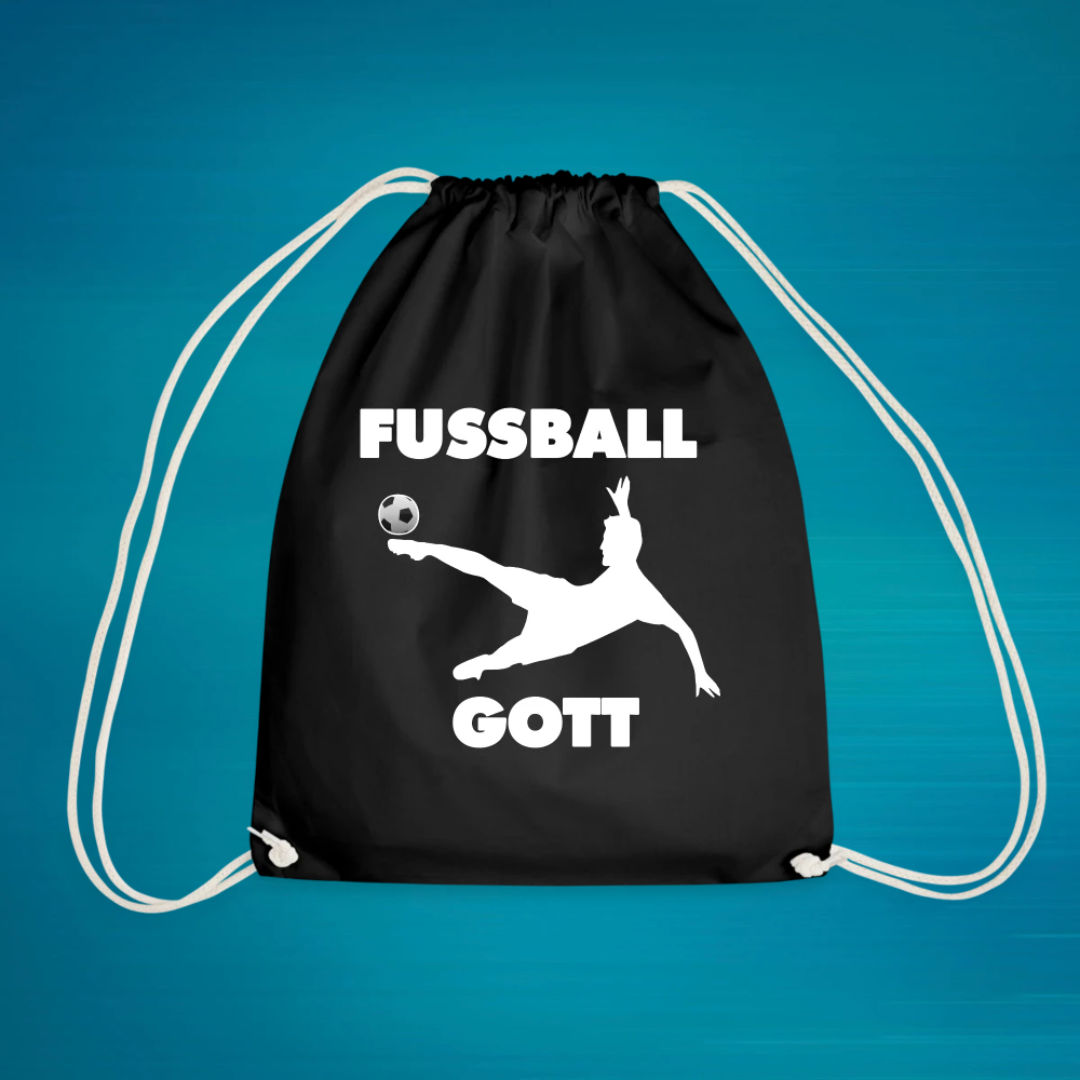 Sportbeutel Schwarz - EM 2024 Fußball Love - Pixdesign Onlineshop - Turnbeutel