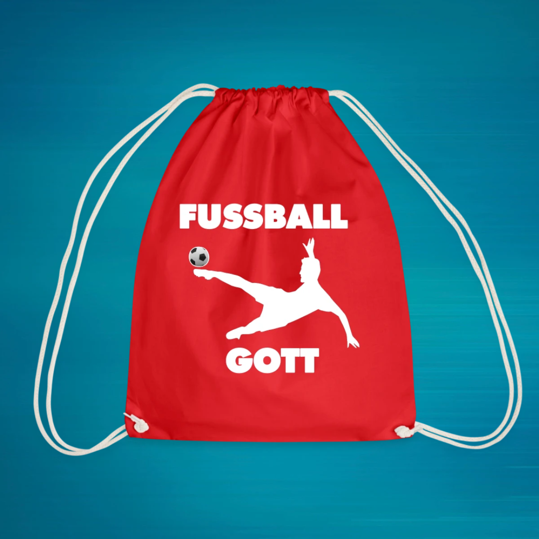 Sportbeutel Schwarz - EM 2024 Fußball Love - Pixdesign Onlineshop - Turnbeutel