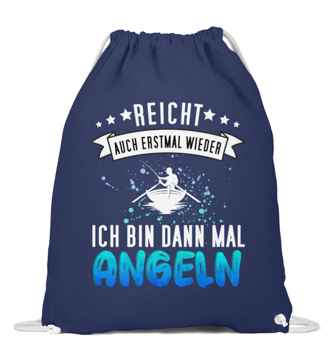 Premium Sportbeutel | Lustiges Angler Design - Funny Fischer Motiv Pixdesign Onlineshop