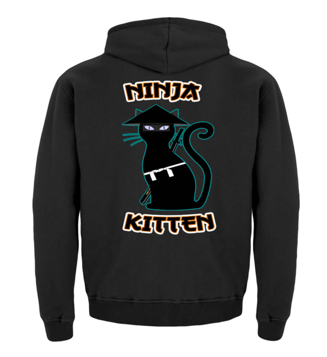 Kinder Kapuzenpullover | Ninja-Katze by Pixdesign