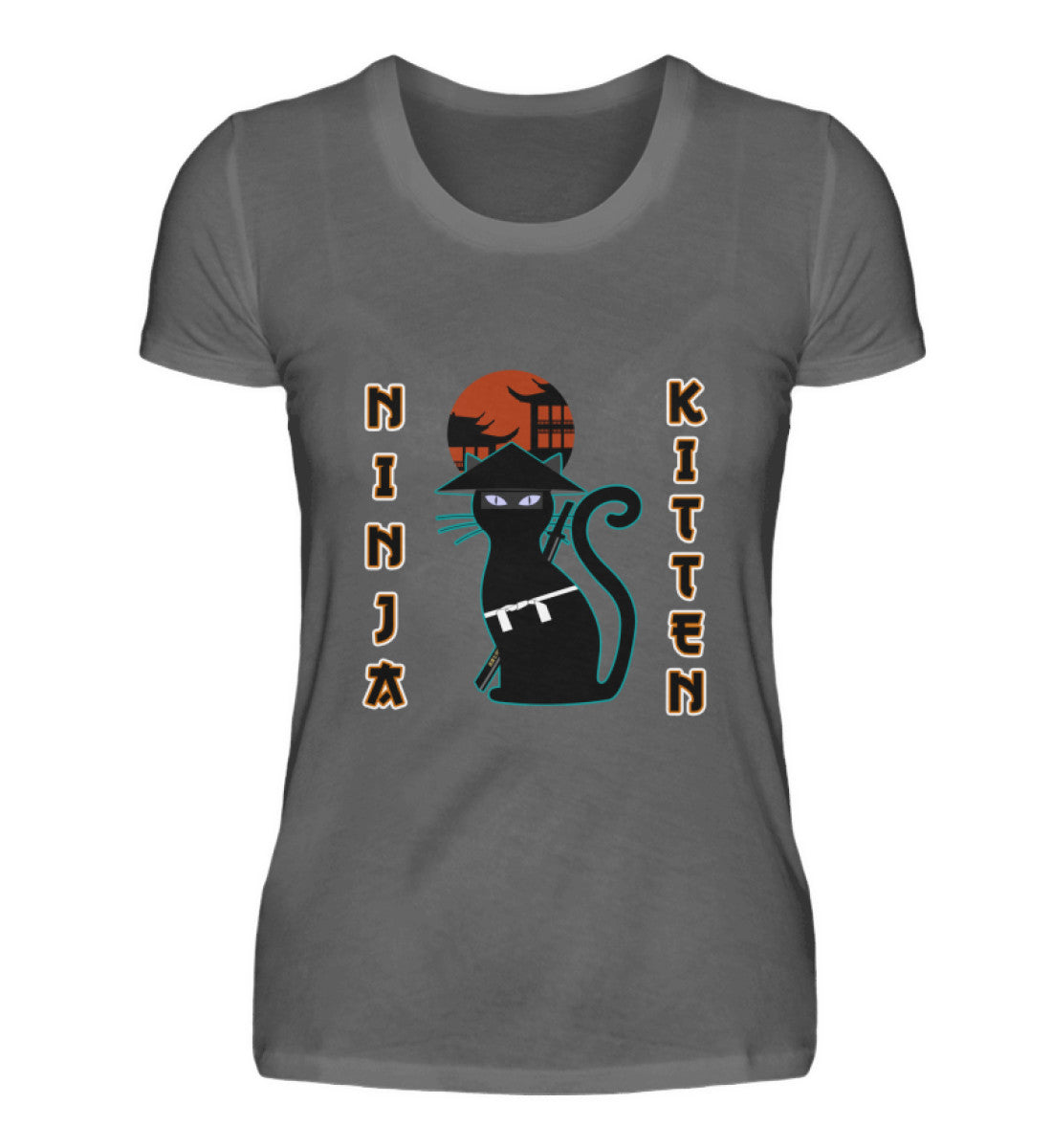 Damen T-Shirt | Ninja Katze - Samurai Kitten
