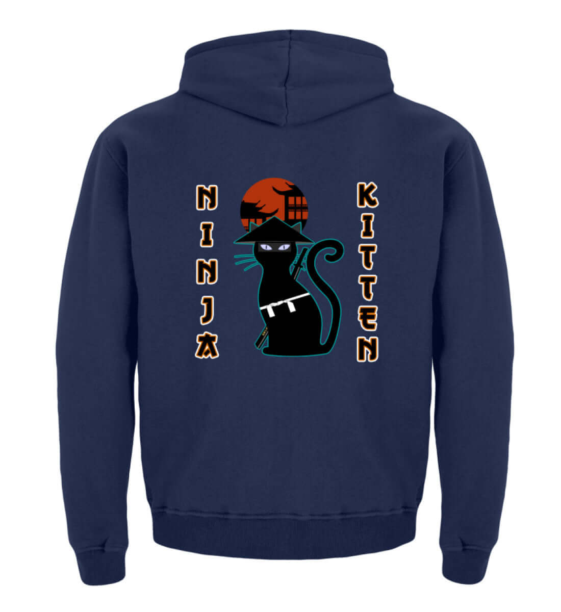 Kinder Kapuzenpullover | Ninja-Katze by Pixdesign